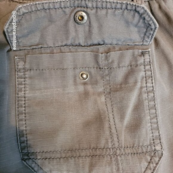 Eddie Bauer Cargo Pants 10 Rip Stop Type 46-1-18-C Mid Rise Gray Gorpcore - Picture 3 of 16